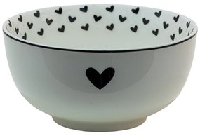 Porcelánová miska na polievku so srdiečkami Love Birds - Ø14*7 cm