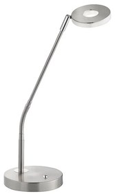 Kovová LED stmievateľná stolová lampa v striebornej farbe (výška 60 cm) Dent – Fischer & Honsel