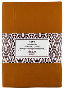 Obliečky Mono bavlna horčicová 220x200 + (2) 70x80 Merkury Home