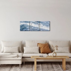 Obraz abstrakcie (s hodinami) (90x30 cm)