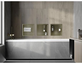 Mexen X-Wall-R, polička na zapustenie na obklad s golierom 30 x 30 cm, zlatá , 1950303010S