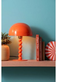 Oranžová stolová lampa s kovovým tienidlom (výška 39 cm) Prisa – Leitmotiv
