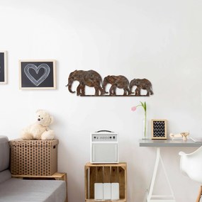 Nástěnná kovová dekorace Rusty Elephant 1 vícebarevná