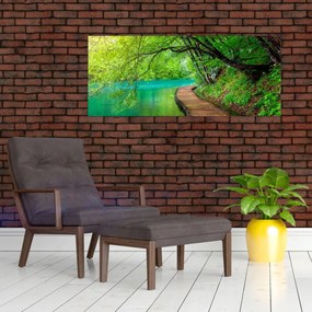 Obraz - Plitvické jazerá (120x50 cm)