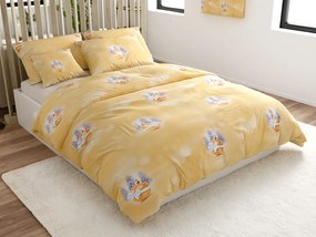 Obliečky z mikrovlákna STROMČEKY A OZDOBA žlté Rozmer obliečky: 2 ks 70 x 90 cm | 200 x 220 cm