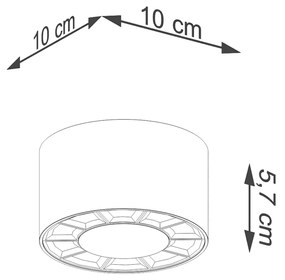 Stropné LED svietidlo Dio, 1x LED 10w, 4000k, w