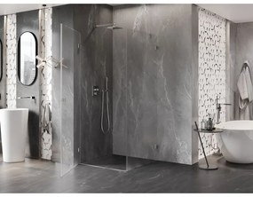 Mexen Lunar-B L sklápací sprchový kút ľavý 70 x 70 cm, číre sklo, brúsená oceľ, 832L-070-070-97-00-L