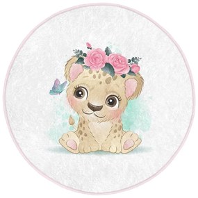 Biely detský koberec ø 80 cm Comfort – Mila Home