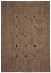Devos koberce Kusový koberec FLOORLUX Coffee / Black 20079 Spoltex – na von aj na doma - 80x150 cm