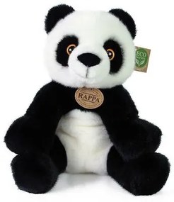 Rappa Plyšová panda sediaca čiernobiela, 27 cm