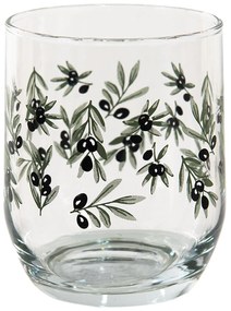 Nápojový pohár s olivami - Ø 8*9 cm / 300 ml