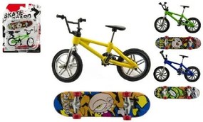 Skateboard prstový s bicyklom, plast, 10 cm