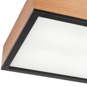 Stropné svietidlo OAK SQUARE 4xE27/15W/230V 39x39 cm dub/čierna