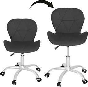 Springos kancelárska stolička – otočná stolička na kolieskach pre prácu a štúdium Farba: sivá