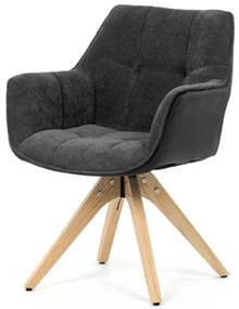 Jedálenská stolička Autronic 60x87 cm sivá látka HC-D7180 GREY2