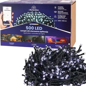 JU a osvetlenie (SMART) Svietidlá s 500 LED diódami, studená biela, napájanie zo siete, vonkajšie