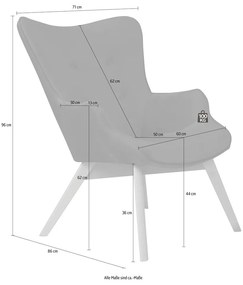 Červené zamatové kreslo Niko – Ropez