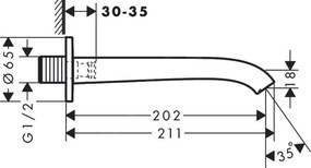 Hansgrohe Vivenis, vaňový vpust, chrómová, HAN-75410000