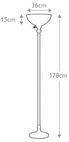 Elstead QZ-KAMI-UL - Stojacia lampa Tiffany KAMI 1xE27/100W/230V