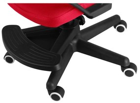 Detská stolička Neoseat MONKEY s podnožou — látka, čierna / červená