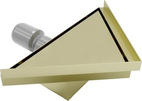 Mexen Flat-T, bodový podlahový vpust 20 cm, zlatá matná, 1A10320