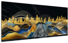 Obraz - Zlaté hory (120x50 cm)