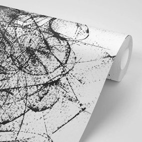 Samolepiaca tapeta žena s abstraktnými prvkami - 150x100