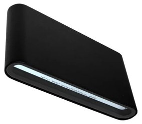 LED Vonkajšie nástenné svietidlo FLOW 2xLED/6W/230V IP54 3000K čierna