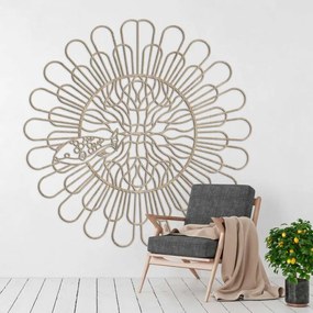 Drevený obraz Mandala Ryba | Vyrezávaná 3D dekorácia na stenu | SENTOP HDF0348