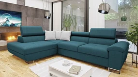 Rohová rozkladacia sedačka Alvin Premium, Dostupné poťahy: Otusso 16 + Otusso 16 + Velvetto 12, Strana: pravá