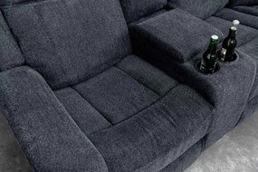 Dizajnová rohová sedačka Movie 270 cm tmavosivá
