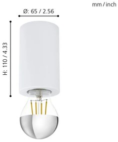 Eglo 99066 - Stropné svietidlo SALUZZO 1xE27/40W/230V