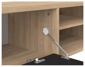 TV stolík v dekore duba v čierno-prírodnej farbe 165x40 cm Ampère – TemaHome