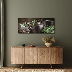 Obraz - Kanvička s rozmarínom (120x50 cm)