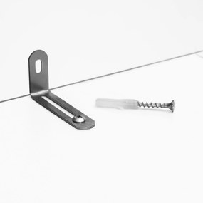 ModernHome Moderná biela knižnica  - 4 loft police