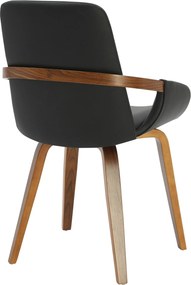 Jedálenská stolička Bertol koženka - orech/čierna