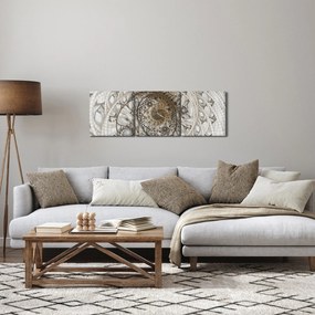 Obraz ornamentálneho umenia (s hodinami) (90x30 cm)