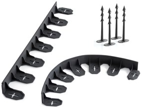 PROSPERPLAST Obrubník neviditeľný BORDER 0645 čierny 480cm