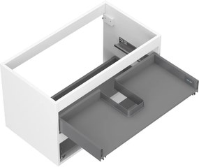 Mexen Box-A, závesná skrinka 80 cm, 2 zásuvky, biela matná, 91AX0-0800-470-2-01
