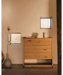 Vysoká komoda v dekore duba v prírodnej farbe 100x97 cm Alguema – Kave Home