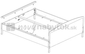 Manželská posteľ 160 cm BRW Orland LOZ/160 (Čerešňa orlando). Vlastná spoľahlivá doprava až k Vám domov. 882009