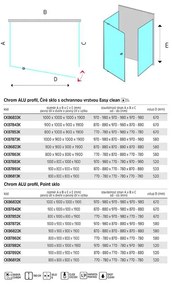 Mereo Lima, sprchovací kút 900x900 cm, štvorec,pivotové dvere, 2x bočná stena, chróm ALU, sklo Číre 6mm, MER-CK86823K