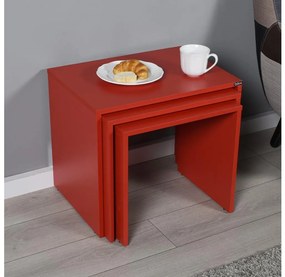 Adore Furniture SADA 3x Konferenčný stolík červená AD0131