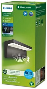 Philips - LED Vonkajšie nástenné svietidlo so senzorom BUSTAN LED/3,8W/230V IP44