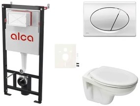 Cenovo zvýhodnený závesný WC set Alca do ľahkých stien / predstenová montáž + WC S-Line S-line Pre SIKOASP2, 1 ks