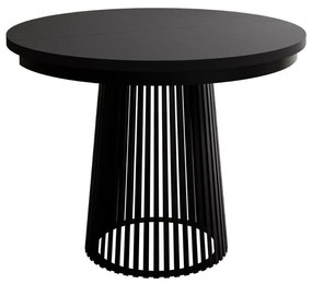 OKRÚHLY ROZKLADACÍ JEDÁLENSKÝ STÔL SIMEON ČIERNY 100 / 180 cm