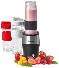 Concept SM3385 - Smoothie mixér s príslušenstvom ACTIVE SMOOTHIE 500W/230V čierna