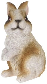 Záhradná figúrka z polyresinu Rabbit 3, 13 cm, hnedá