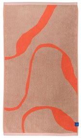 Oranžová/svetlohnedá osuška z Bio bavlny 70x133 cm Nova Arte – Mette Ditmer Denmark
