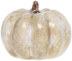 Béžová latté keramická dekorácia tekvice Rennes - Ø 10*9 cm